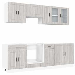 Berkfield Home 8 Piece Kitchen Cabinet Set Kalmar Grey Sonoma Engineered Wood - thumbnail 2