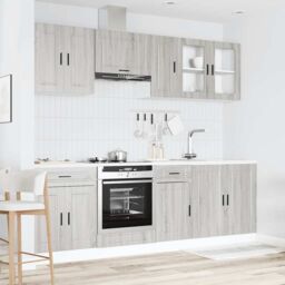 Berkfield Home 8 Piece Kitchen Cabinet Set Kalmar Grey Sonoma Engineered Wood - thumbnail 3