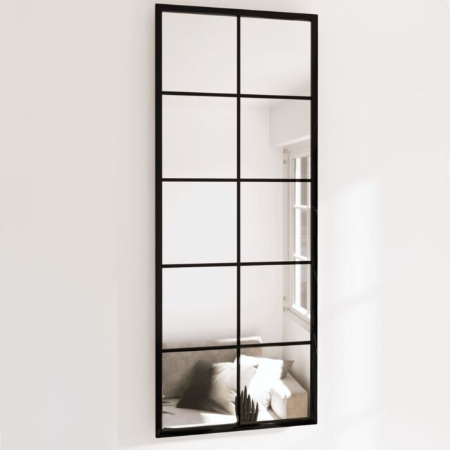 Berkfield Home Wall Mirrors 2 pcs Black 100x40 cm Metal - image 1