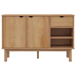 Berkfield Home Sideboard OTTA 114x43x73.5 cm Solid Wood Pine in Natural