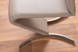 FurnitureboxUK Giovani Grey White Modern High Gloss & Glass Dining Table & 4 Willow Chairs Set in Beige - thumbnail 9