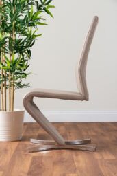 FurnitureboxUK Giovani Grey White Modern High Gloss & Glass Dining Table & 4 Willow Chairs Set in Beige - thumbnail 7
