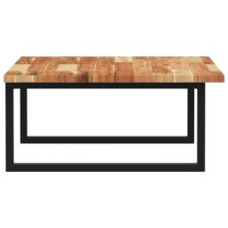 Berkfield Home Basin Shelf Wall Mounted Steel & Solid Wood Acacia in Brown - thumbnail 5