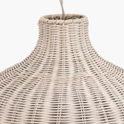 Ruma Rattan Dome Pendant Ceiling Light in Grey - thumbnail 3