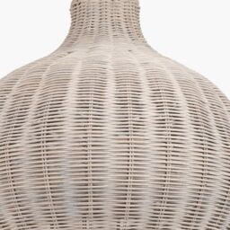 Ruma Rattan Dome Pendant Ceiling Light in Grey - thumbnail 4