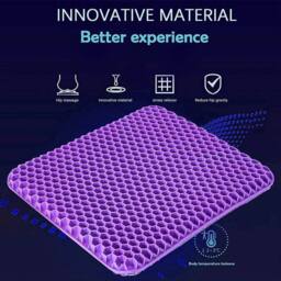 NESTLUNE Cooling Honeycomb Breathable Gel Seat Cushion in Purple - Size: 100 cm x 190 cm - thumbnail 4