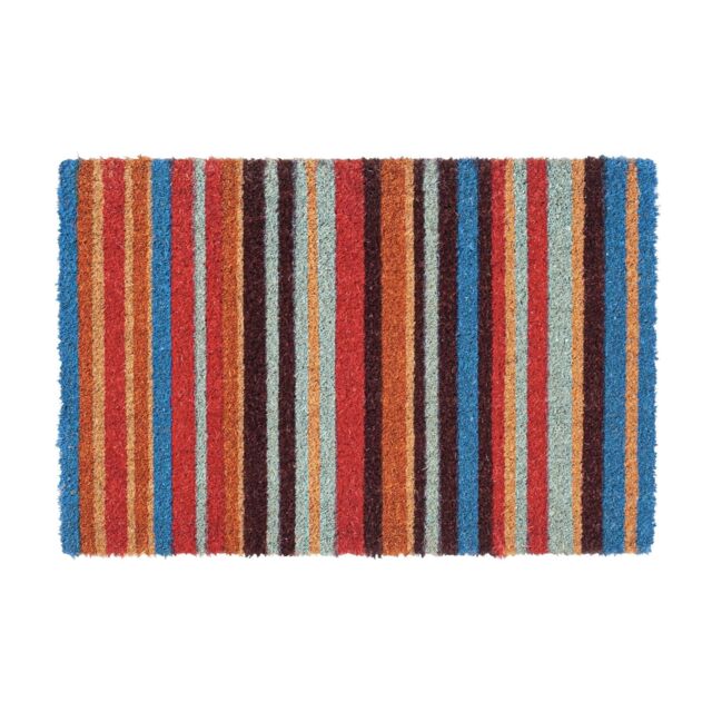 Nicola Spring Coir Door Mat - 60 x 40cm - Pinstripe - Size: 40 cm x 60 cm - image 1