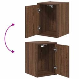 Berkfield Home Durable Garage Wall Cabinets 2 pcs Brown Oak Engineered Wood - thumbnail 9