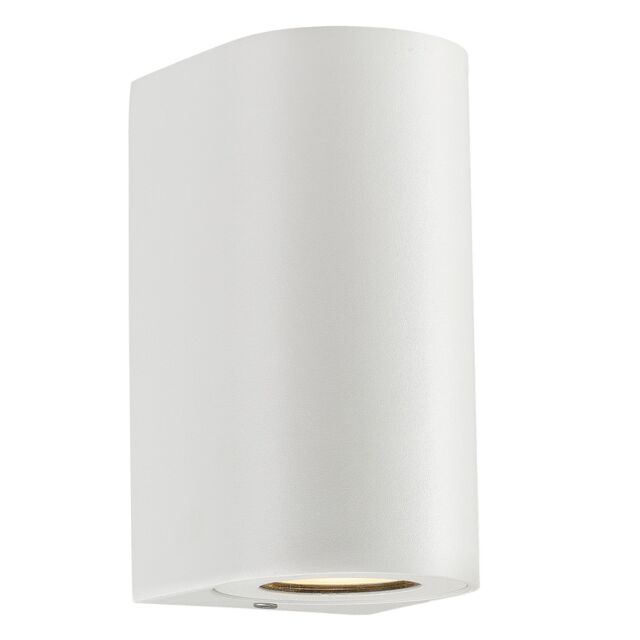 Nordlux Modern Outdoor Wall Light White Aluminium GU10 Weatherproof - Mains Powered, IP44 - image 1