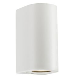 Nordlux Modern Outdoor Wall Light White Aluminium GU10 Weatherproof - Mains Powered, IP44 - thumbnail 1