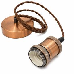 CGC Lighting Lacey Twisted 1.5m Adjustable Ceiling Cable Pendant Rose in Copper - thumbnail 2