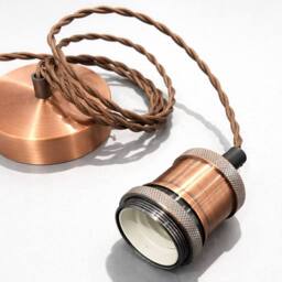 CGC Lighting Lacey Twisted 1.5m Adjustable Ceiling Cable Pendant Rose in Copper - thumbnail 4