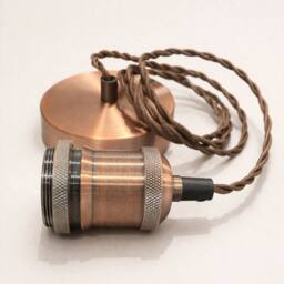 CGC Lighting Lacey Twisted 1.5m Adjustable Ceiling Cable Pendant Rose in Copper - thumbnail 3