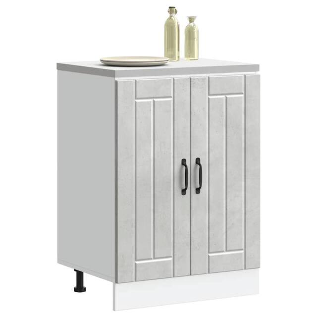 Berkfield Home Sink Base Cabinet Lucca Concrete Grey Engineered Wood - image 1