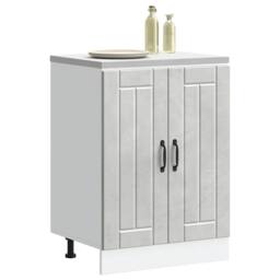 Berkfield Home Sink Base Cabinet Lucca Concrete Grey Engineered Wood - thumbnail 1