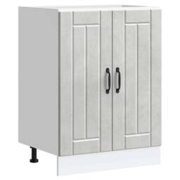 Berkfield Home Sink Base Cabinet Lucca Concrete Grey Engineered Wood - thumbnail 2