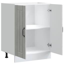 Berkfield Home Sink Base Cabinet Lucca Concrete Grey Engineered Wood - thumbnail 5