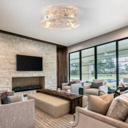 NIVOR 4 E27 Ceiling Fans with Remote Industrial Metal Caged Flush Lights in White - thumbnail 7
