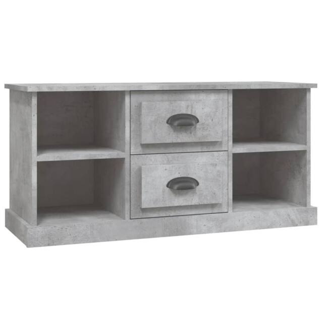 Berkfield Home TV Cabinet Concrete Grey 99.5x35.5x48 cm Engineered Wood - image 1
