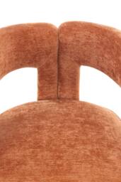 Living and Home Chenille Upholstered Accent Chair in Orange - thumbnail 8