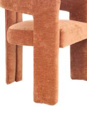 Living and Home Chenille Upholstered Accent Chair in Orange - thumbnail 9