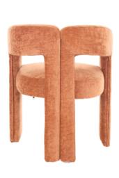 Living and Home Chenille Upholstered Accent Chair in Orange - thumbnail 7