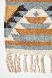 Homescapes Agra Handwoven Pattern Kilim Wool Hall Runner, 66 x 200 cm - Size: 66 cm x 200 cm - thumbnail 3