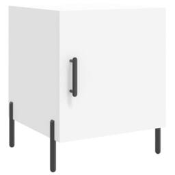 Berkfield Home Modern Bedside Cabinets 2 pcs White 40x40x50 cm Engineered Wood - Size: 40 x 40 x 50 cm - thumbnail 5