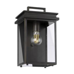 Netlighting Glenview Outdoor 1 Light Wall Lantern Antique Bronze IP44 E27 in Brown - thumbnail 2