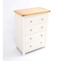 Cabinet Bits Maggiori 4 Drawer Chest of Drawers Chrome Knob in Off-White - thumbnail 3