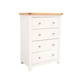 Cabinet Bits Maggiori 4 Drawer Chest of Drawers Chrome Knob in Off-White - thumbnail 2