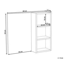 Wyld and Coco Black Wall Mounted Bathroom Mirror and Shelves W60 x D14 x H54cm - thumbnail 4