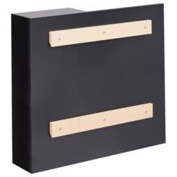 Wyld and Coco Black Wall Mounted Bathroom Mirror and Shelves W60 x D14 x H54cm - thumbnail 5
