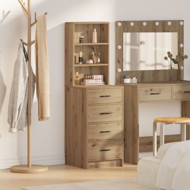 Berkfield Home Highboard Artisan Oak 40x41x135 cm Engineered Wood in Brown - Size: 40 x 41 x 135 cm - image 1