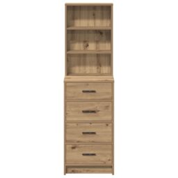 Berkfield Home Highboard Artisan Oak 40x41x135 cm Engineered Wood in Brown - Size: 40 x 41 x 135 cm - thumbnail 6