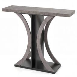 KORVIXA Foyer Table Accent Table for Hallway Entrance Small Space in Grey - Size: 100 cm x 100 cm