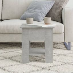 Berkfield Home Coffee Table Concrete Grey 40x40x42 cm Engineered Wood - Size: 40 x 40 x 42 cm - thumbnail 3