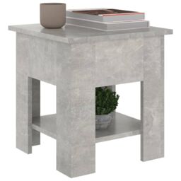 Berkfield Home Coffee Table Concrete Grey 40x40x42 cm Engineered Wood - Size: 40 x 40 x 42 cm - thumbnail 4
