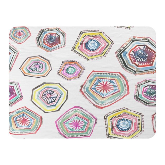 Benjamin Tate Design Hand Painted Multicolor Watercolor Blanket in Natural - Size: 120 cm x 150 cm - image 1