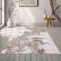 Desire Rugs Serenity Modern Abstract Area Rug - Sprayed-Inspired Design for Living Room, Bedroom, or Hallway in Stone - Size: 200 cm x 290 cm
