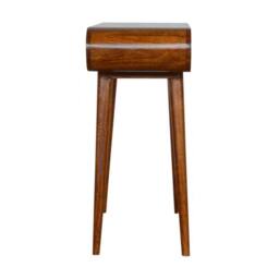 Wyld Haus Como Chestnut Mango Wood Oval Console Table 2 Drawers in Brown - thumbnail 5