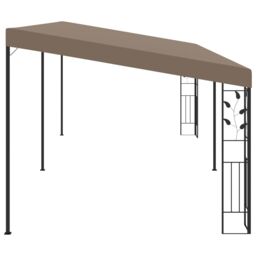 Berkfield Home Wall-mounted Gazebo 6x3x2.5 m Taupe in Beige - thumbnail 3