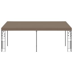 Berkfield Home Wall-mounted Gazebo 6x3x2.5 m Taupe in Beige - thumbnail 2