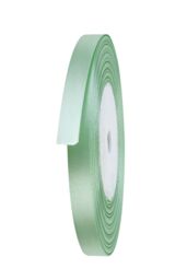 Neel Blue Double Sided Satin Polyester Ribbon Roll, 15mm x 25 Metres in Mint - thumbnail 2