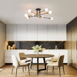 Garwarm Modern LED Crystal Ceiling Lights 8-Light Gold Chandelier Lighting - thumbnail 5