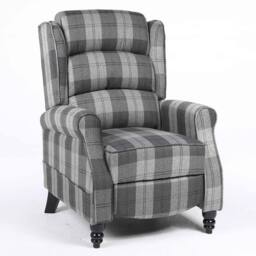 SquareBoxx Balmoral Premier Recliner Armchair in Grey - thumbnail 2