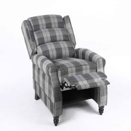 SquareBoxx Balmoral Premier Recliner Armchair in Grey - thumbnail 3