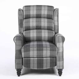 SquareBoxx Balmoral Premier Recliner Armchair in Grey - thumbnail 1