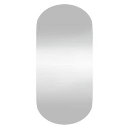 Berkfield Home Wall Mirror 45x100 cm Glass Oval in Silver - thumbnail 2