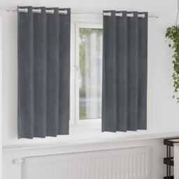 Berkfield Home Blackout Curtains with Eyelets 2 pcs Super Light Grey Velvet